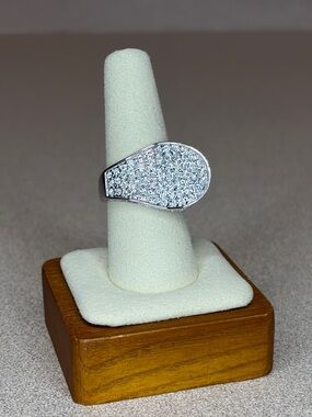 Camille Lucie Statement Pavé Paddle Cocktail Ring